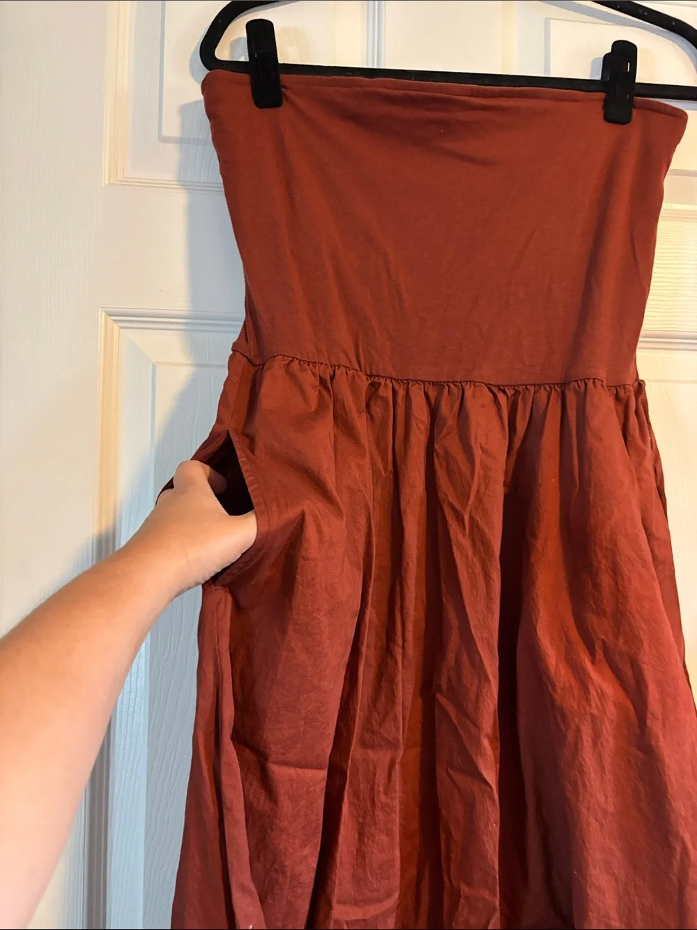 GAP Rust-Brown Strapless Dress